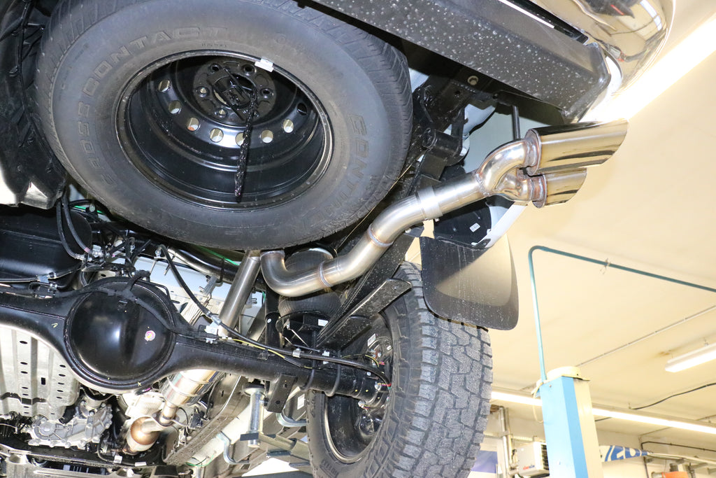 Fox passend fürFord Ranger 4x4 - Doppelkabine + Wildtrak Endschalldämpfer Sidepipe, Ausgang an der rechten Fahrzeugseite hinter dem Hinterrad  - 2x115x85 Typ 38