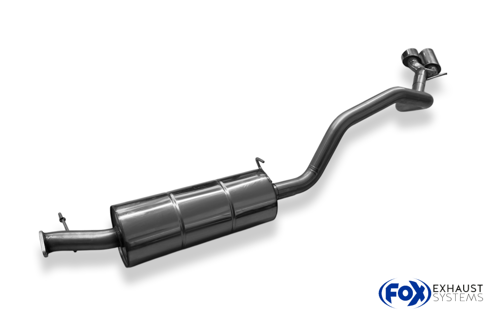 Fox passend fürFord Raptor - Doppelkabine Endschalldämpfer Sidepipe, Ausgang an der rechten Fahrzeugseite hinter dem Hinterrad  - 2x115x85 Typ 38