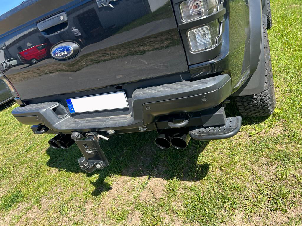Fox passend fürFord Raptor - Doppelkabine - 2019-2021 Endschalldämpfer Ausgang rechts/links - 2x100 Typ 25 rechts/links schwarz emalliert