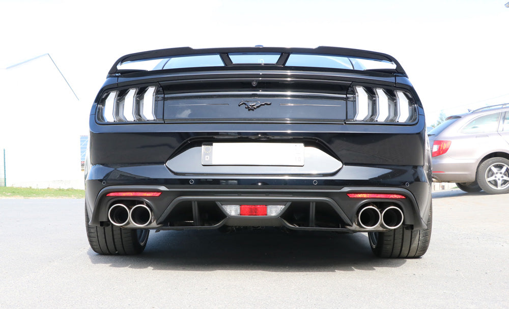 Fox passend für Ford Mustang VI Facelift Coupe & Convertible - 8 -Zylinder Endschalldämpfer rechts/links mit Abgasklappen - 2x100 Typ 16 rechts/links