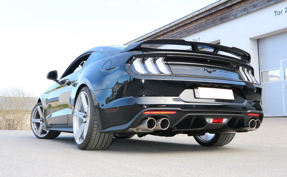 Fox passend fürFord Mustang VI Facelift Coupe & Convertible - 8 -Zylinder Endschalldämpfer rechts/links mit Abgasklappen - 2x100 Typ 16 rechts/links