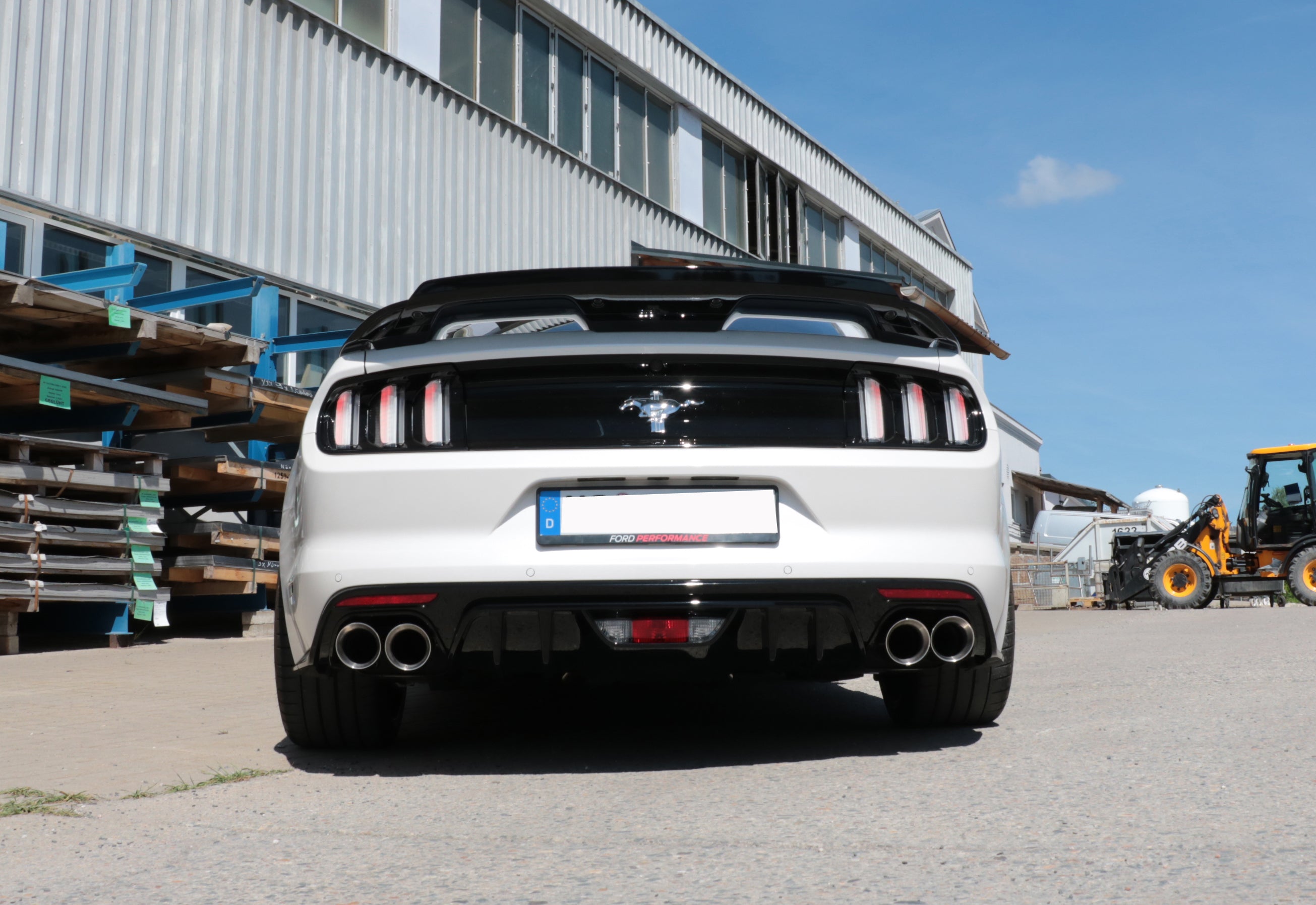 Fox passend für Ford Mustang VI Coupe & Convertible - 4/6/8 -Zylinder Endschalldämpfer rechts/links ohne Abgasklappen - 2x100 Typ 25 rechts/links - passend an den Stoßstangenansatz 52889573 von Velocity
