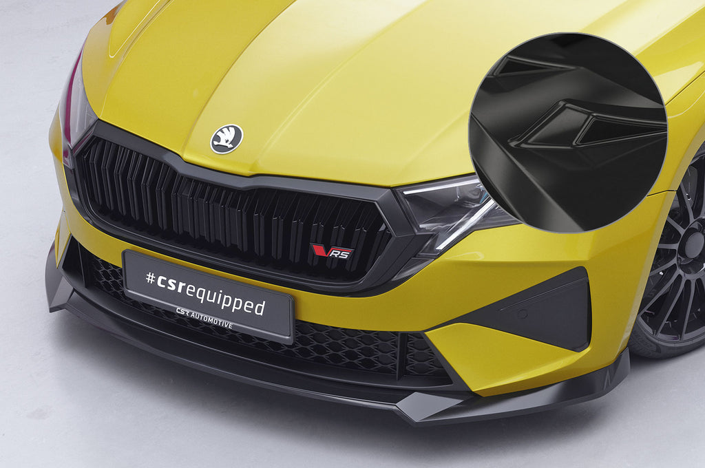 CSR Frontspoiler | Cup-Spoilerlippe für Skoda Octavia 4 RS CSL992-G Glossy schwarz Hochglanz (keine Lackierung erforderlich)