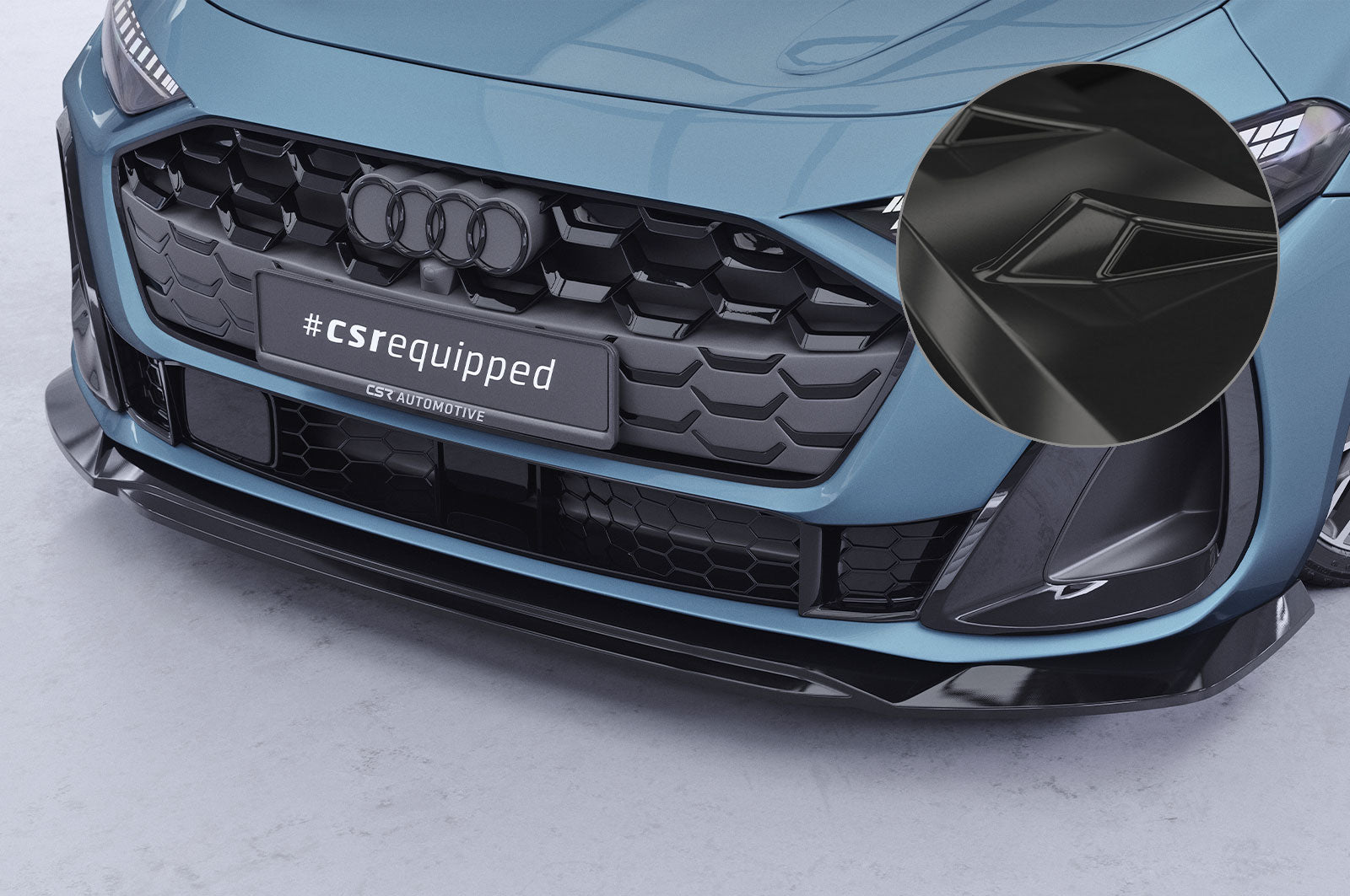 CSR Frontspoiler | Cup-Spoilerlippe mit ABE für Audi A5/ S5 B10 (Typ FU) CSL023-G Glossy schwarz Hochglanz (keine Lackierung erforderlich)