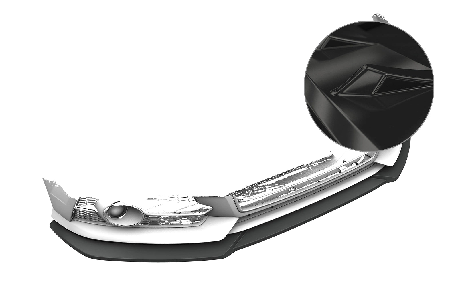 CSR Frontspoiler | Cup-Spoilerlippe mit ABE für Audi A6 S-Line / S6 C7 (Typ 4G) CSL019-G Glossy schwarz Hochglanz (keine Lackierung erforderlich)