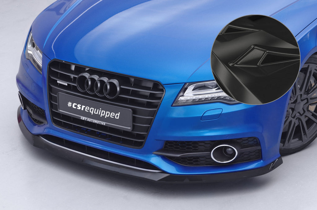 CSR Frontspoiler | Cup-Spoilerlippe mit ABE für Audi A7 S-Line / S7 C7 (Typ 4G) CSL607-G Glossy schwarz Hochglanz (keine Lackierung erforderlich)