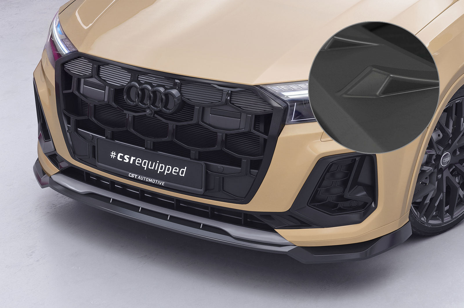 CSR Frontspoiler | Cup-Spoilerlippe mit ABE für Audi Q7 S-Line / SQ7 4M CSL993-L Unlackiert roh (Lackierung erforderlich)