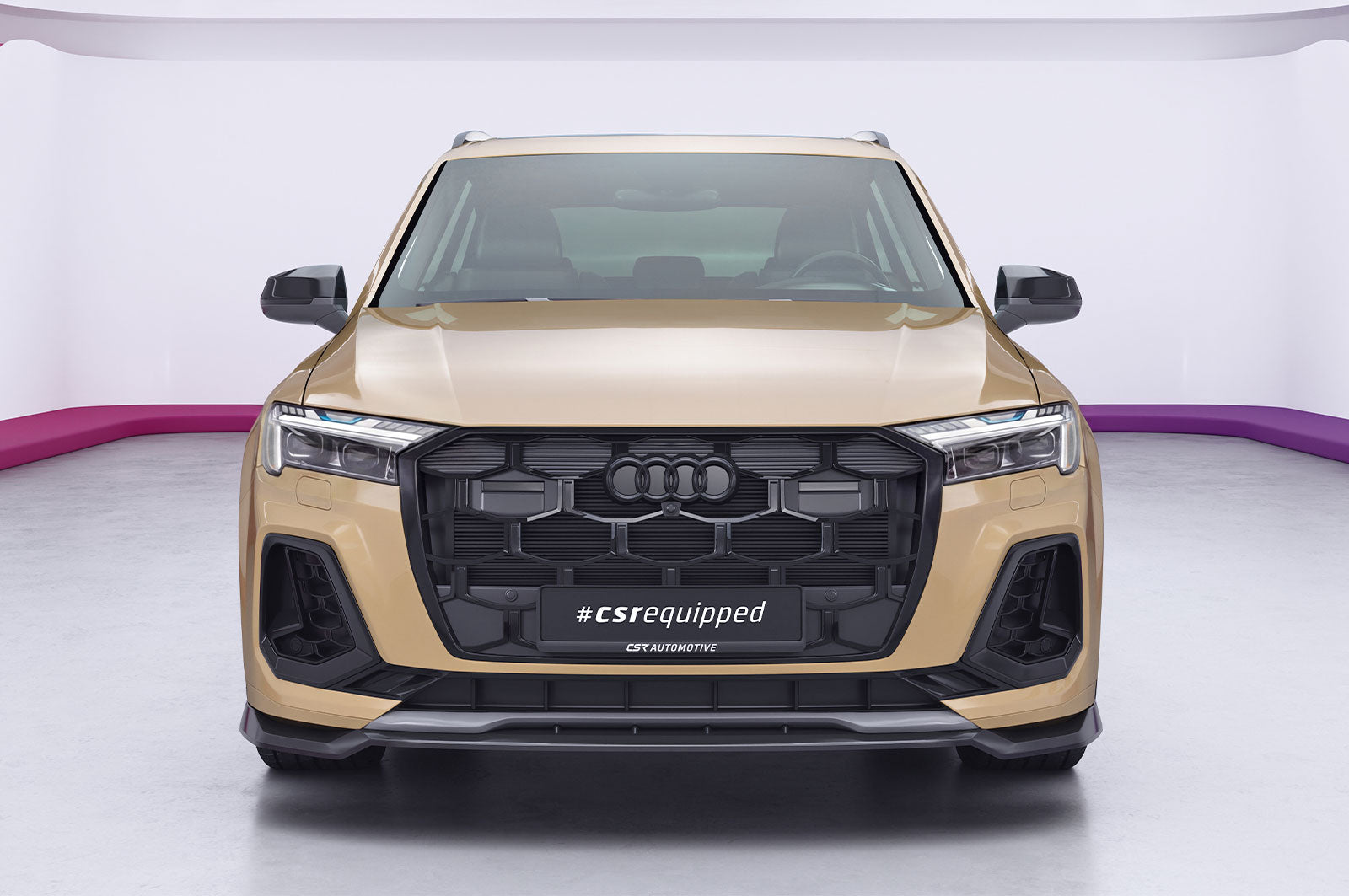 CSR Frontspoiler | Cup-Spoilerlippe mit ABE für Audi Q7 S-Line / SQ7 4M CSL993-L Unlackiert roh (Lackierung erforderlich)