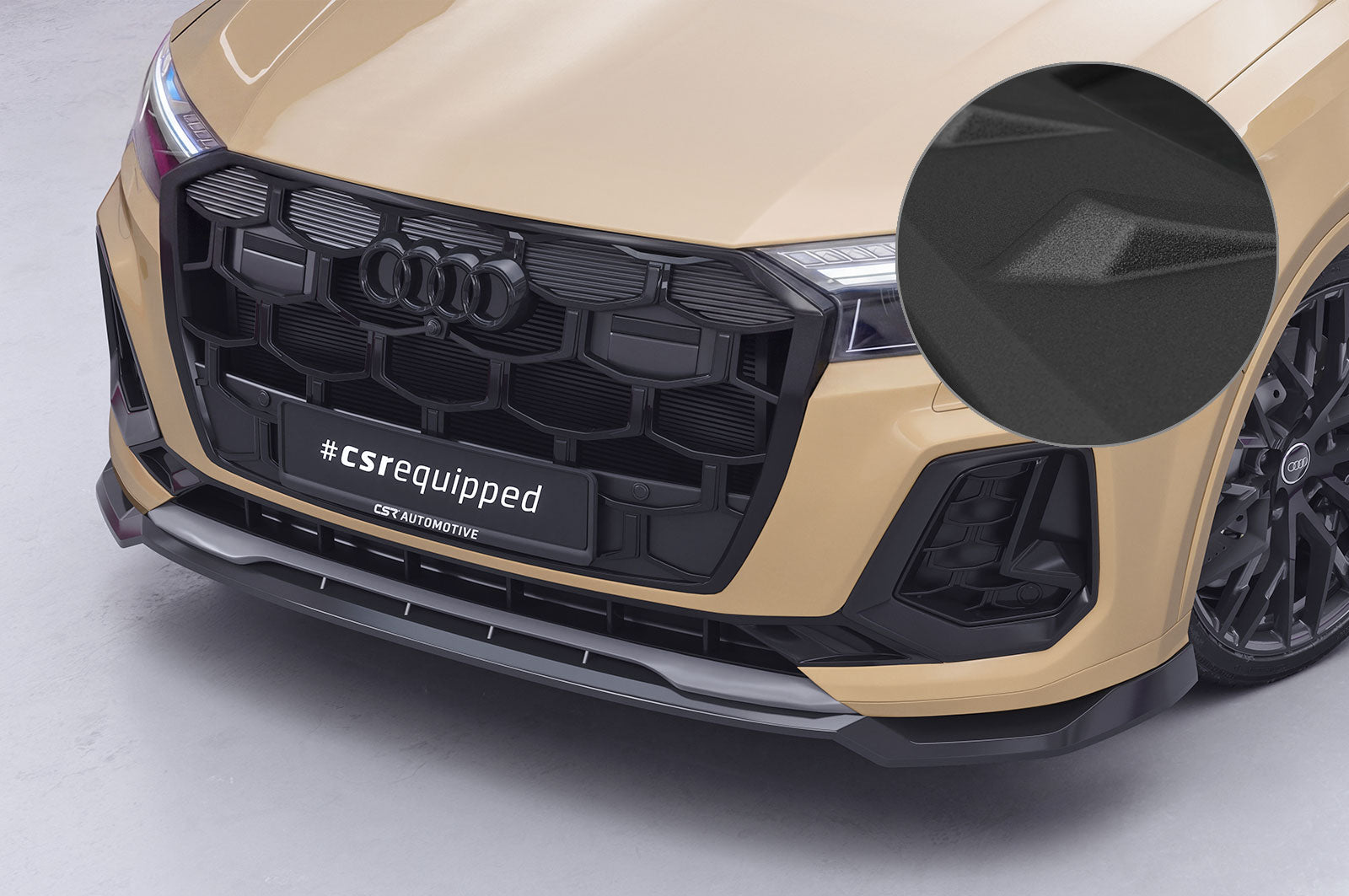 CSR Frontspoiler | Cup-Spoilerlippe mit ABE für Audi Q7 S-Line / SQ7 4M CSL993-S Strukturiert schwarz matt (keine Lackierung erforderlich)