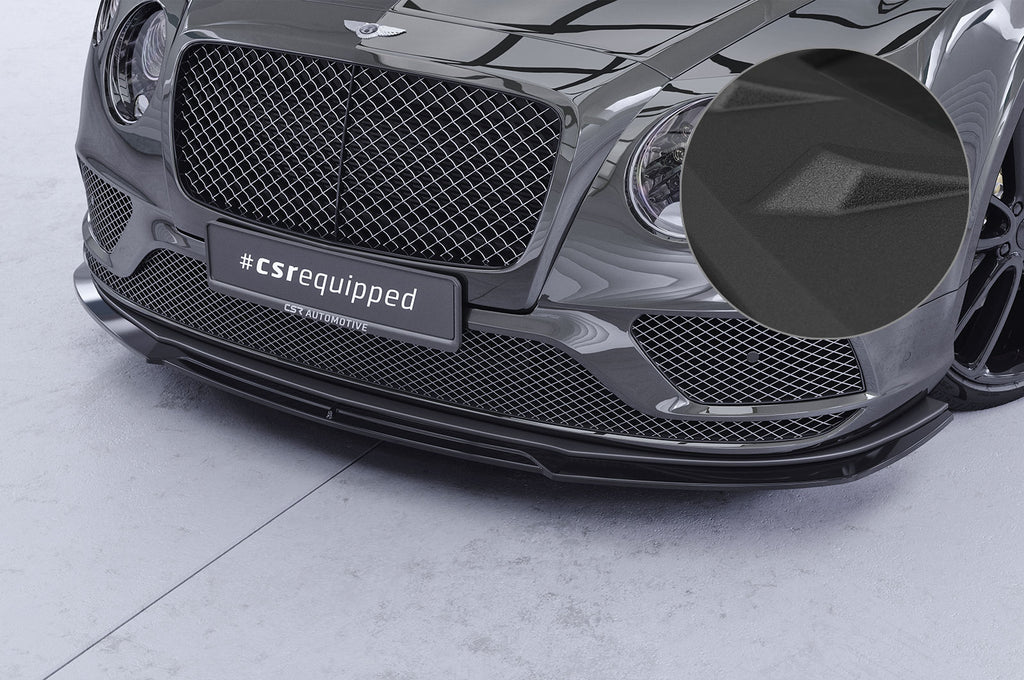 CSR Frontspoiler | Cup-Spoilerlippe mit ABE für Bentley Continental GT (2.Gen) Speed CSL016-S Strukturiert schwarz matt (keine Lackierung erforderlich)