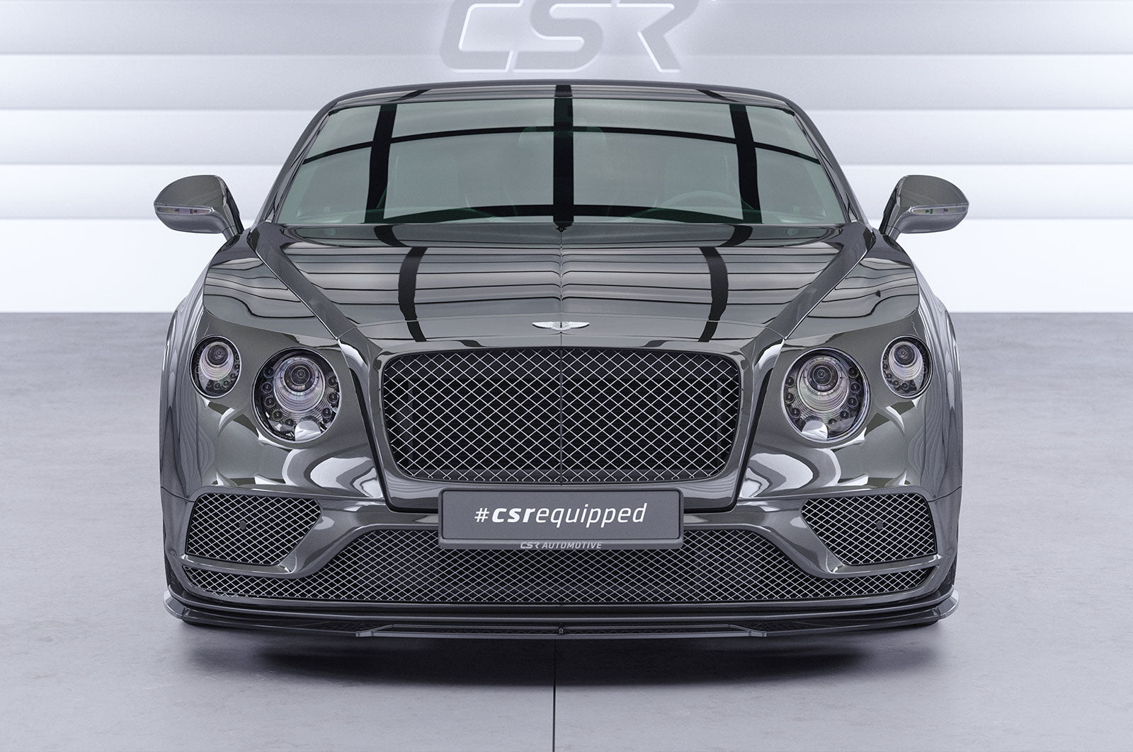 CSR Frontspoiler | Cup-Spoilerlippe mit ABE für Bentley Continental GT (2.Gen) Speed CSL016-S Strukturiert schwarz matt (keine Lackierung erforderlich)