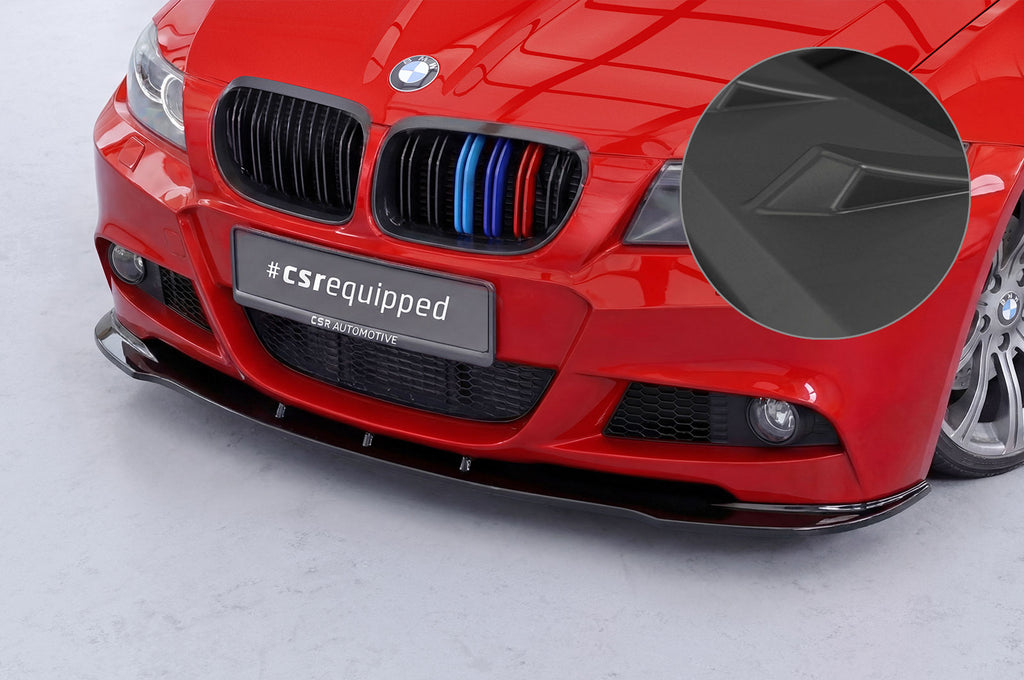 CSR Frontspoiler | Cup-Spoilerlippe mit ABE für BMW 3er E90/E91 LCI CSL168-L Unlackiert roh (Lackierung erforderlich)