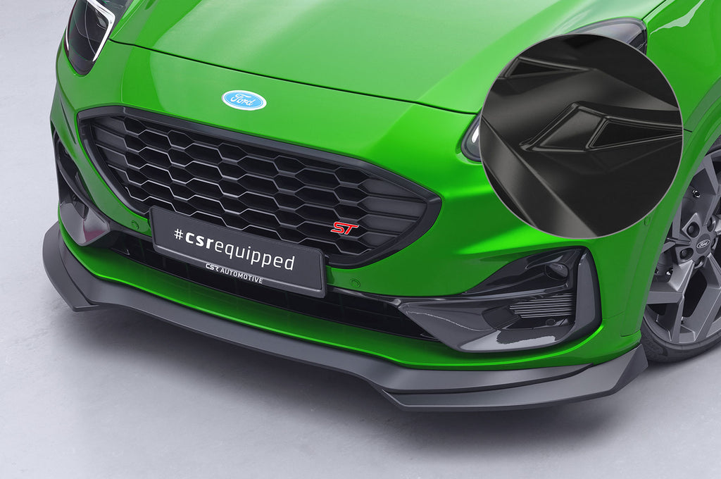 CSR Frontspoiler | Cup-Spoilerlippe mit ABE für Ford Puma ST CSL009-G Glossy schwarz Hochglanz (keine Lackierung erforderlich)