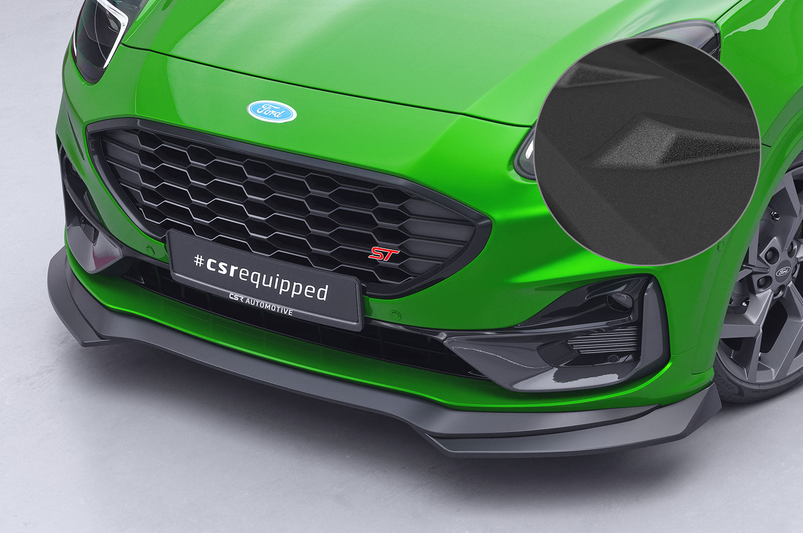 CSR Frontspoiler | Cup-Spoilerlippe mit ABE für Ford Puma ST CSL009-S Strukturiert schwarz matt (keine Lackierung erforderlich)