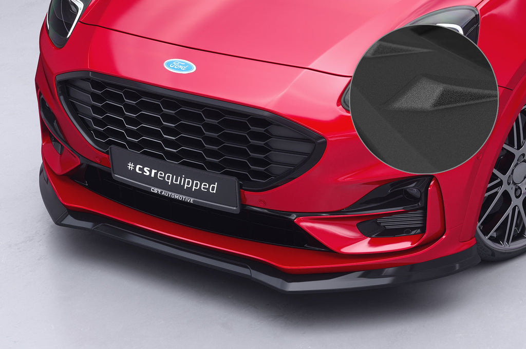 CSR Frontspoiler | Cup-Spoilerlippe mit ABE für Ford Puma ST-Line CSL504-S Strukturiert schwarz matt (keine Lackierung erforderlich)