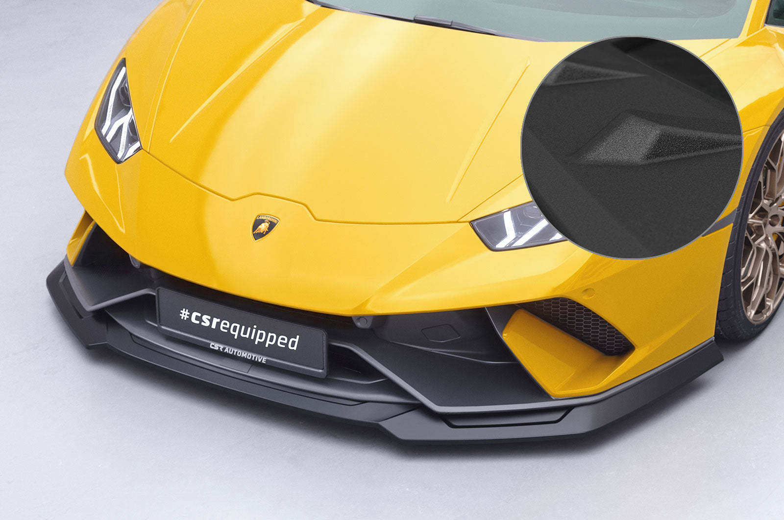 CSR Frontspoiler | Cup-Spoilerlippe mit ABE für Lamborghini Huracán Performante CSL963-S Strukturiert schwarz matt (keine Lackierung erforderlich)