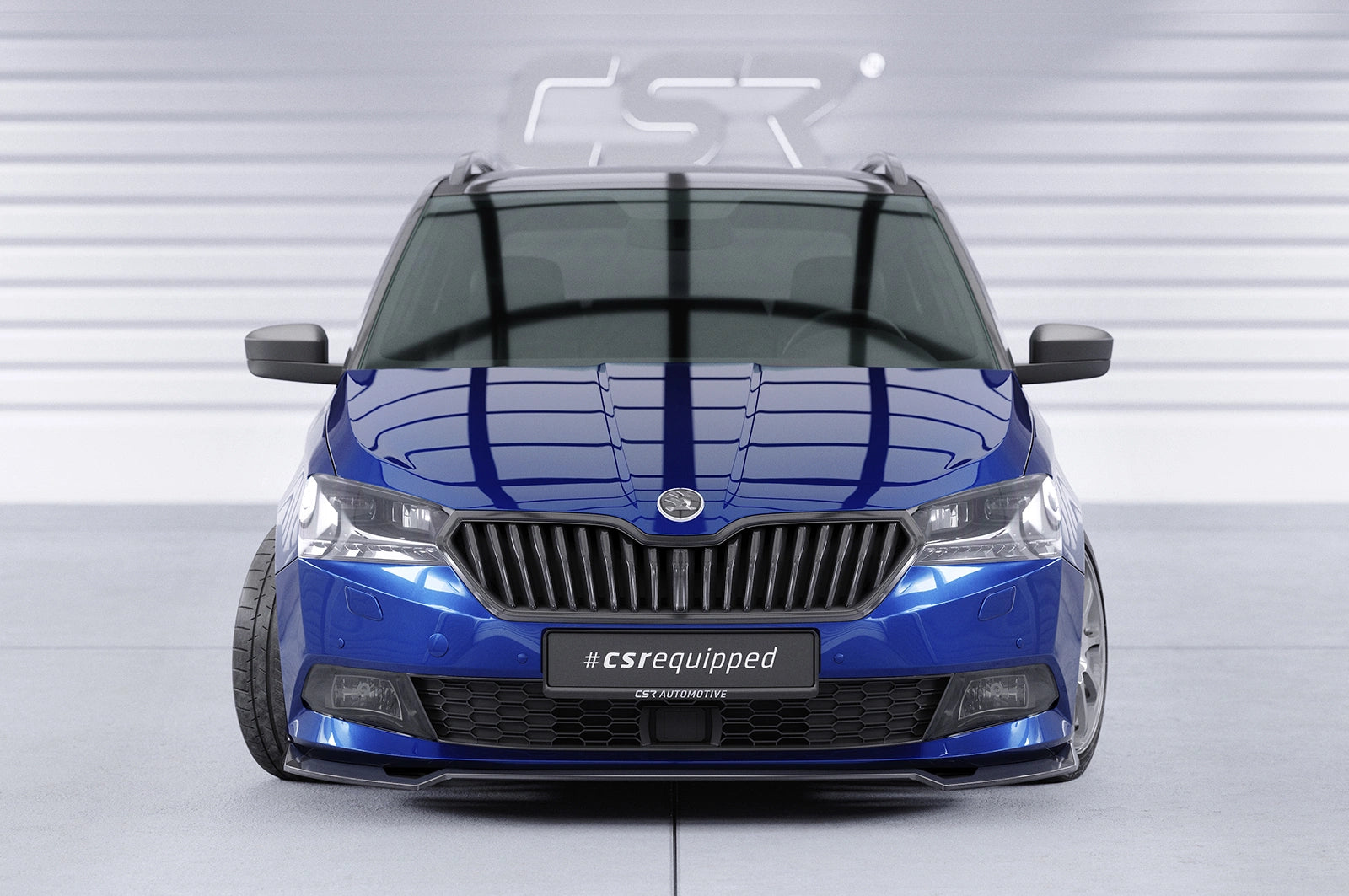 CSR Frontspoiler | Cup-Spoilerlippe mit ABE für Skoda Fabia 3 (Typ NJ) CSL631-S Strukturiert schwarz matt (keine Lackierung erforderlich)