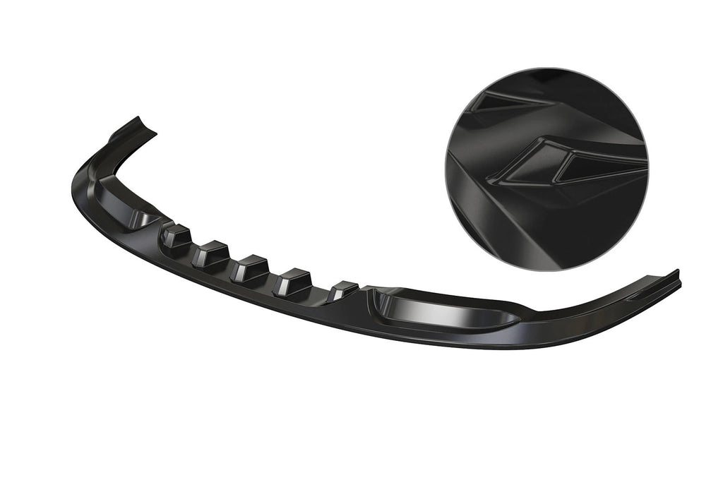 CSR Frontspoiler | Cup-Spoilerlippe mit ABE für VW Passat B6 R36 CSL343-G Glossy schwarz Hochglanz (keine Lackierung erforderlich)