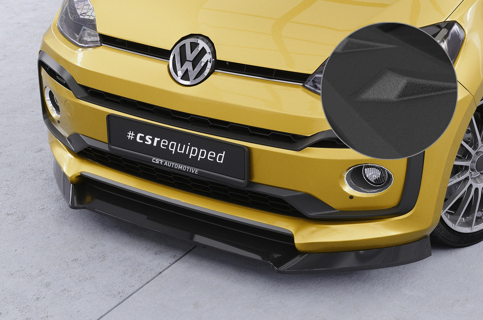 CSR Frontspoiler | Cup-Spoilerlippe mit ABE für VW up! CSL353-S Strukturiert schwarz matt (keine Lackierung erforderlich)