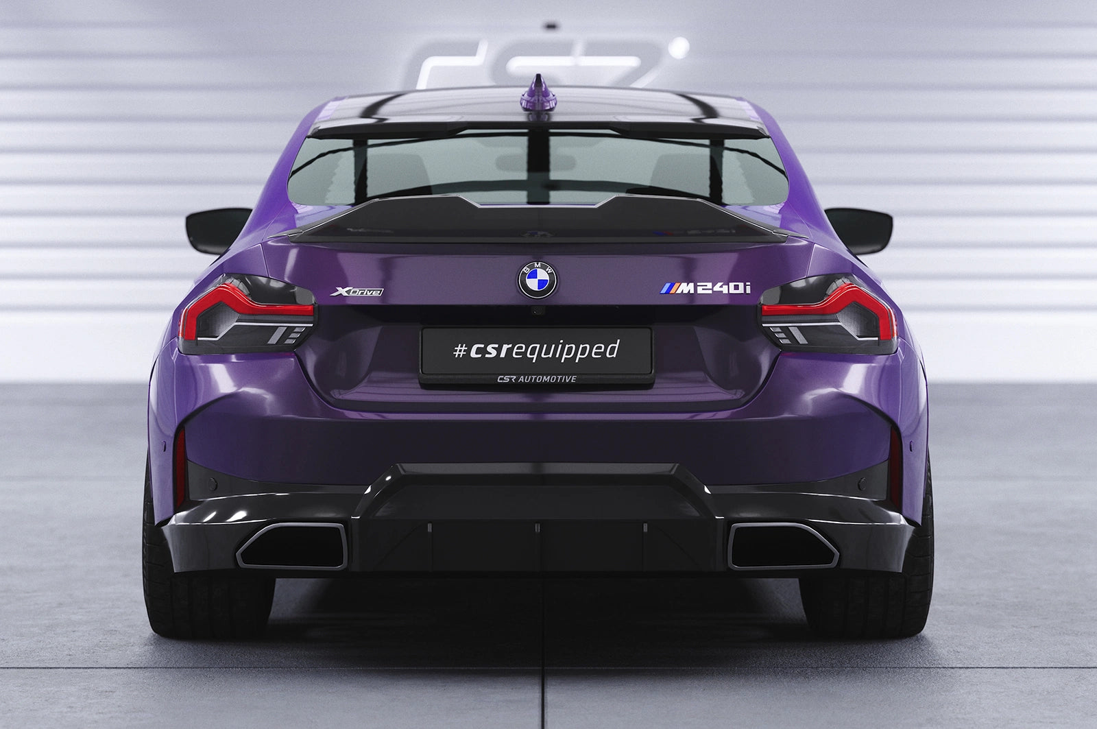 CSR Heckscheibenblende mit ABE für BMW 2er G42 / G87 Coupe HSB097-L Unlackiert roh (Lackierung erforderlich)