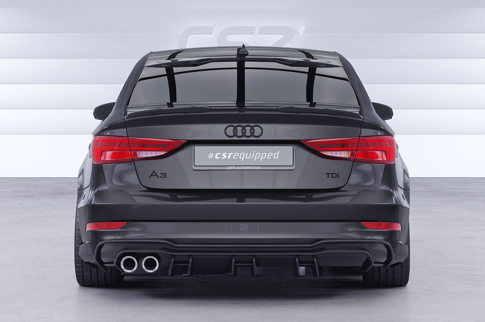 CSR Heckspoiler | Heckflügel mit ABE für Audi A3 8V Limousine HF302-G Glossy schwarz Hochglanz (keine Lackierung erforderlich)