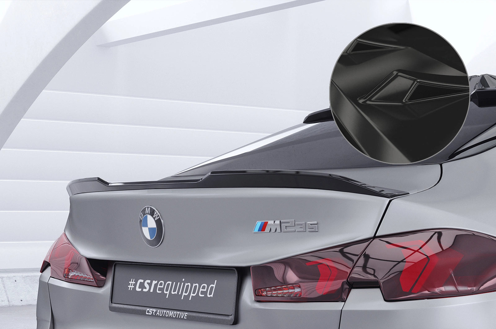 CSR Heckspoiler | Heckflügel mit ABE für BMW 2er F74 M Sportpaket Pro / M235 HF322-G Glossy schwarz Hochglanz (keine Lackierung erforderlich)