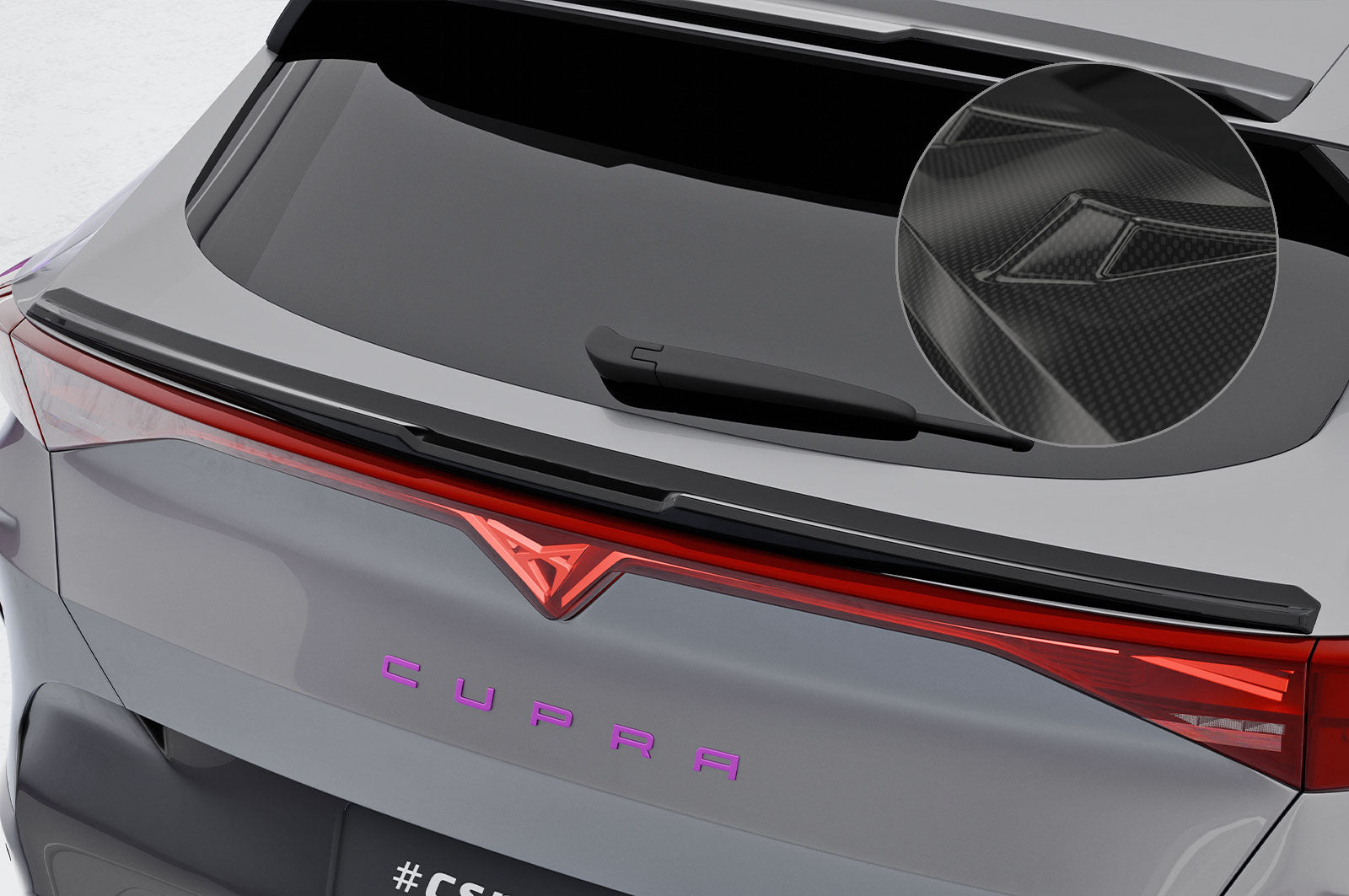 CSR Heckspoiler | Heckflügel mit ABE für Cupra Formentor HF296-C Carbon Look Hochglanz (keine Lackierung erforderlich)