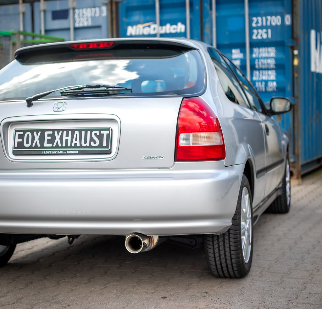 Fox passend fürHonda Civic 6 - EJ9 Hatchback Endschalldämpfer - 1x90 Typ 24