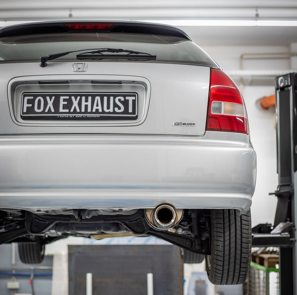 Fox passend fürHonda Civic 6 - EJ9 Hatchback Endschalldämpfer - 1x90 Typ 24