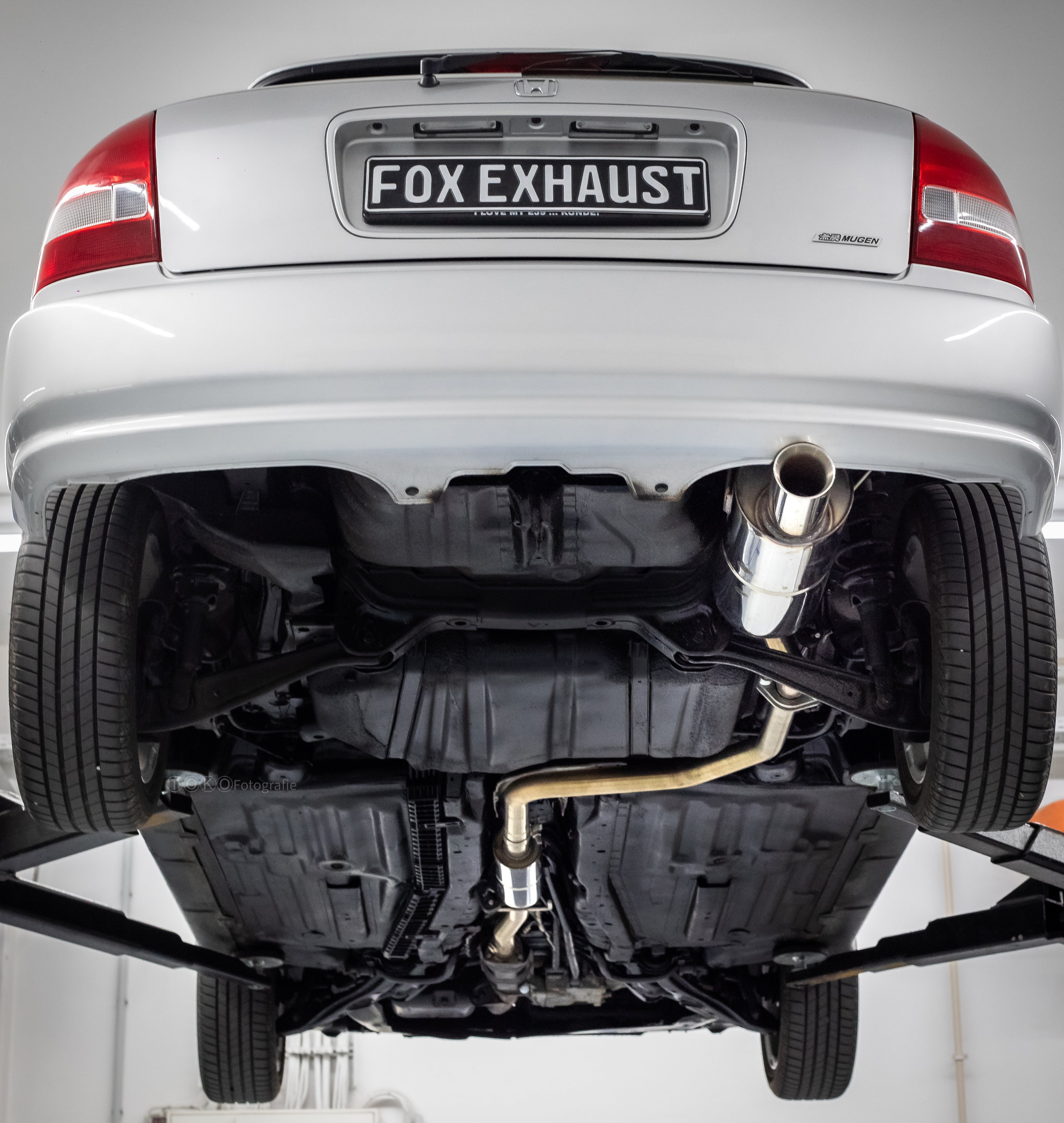 Fox passend fürHonda Civic 6 - EJ9 Hatchback Endschalldämpfer- und Vorschalldämpfer - 1x90 Typ 24