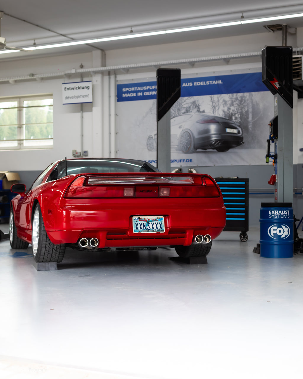 Fox passend fürHonda NSX I/ Acura NSX I Coupe Endschalldämpfer quer Ausgang rechts/links - 2x76 Typ 16 rechts/links