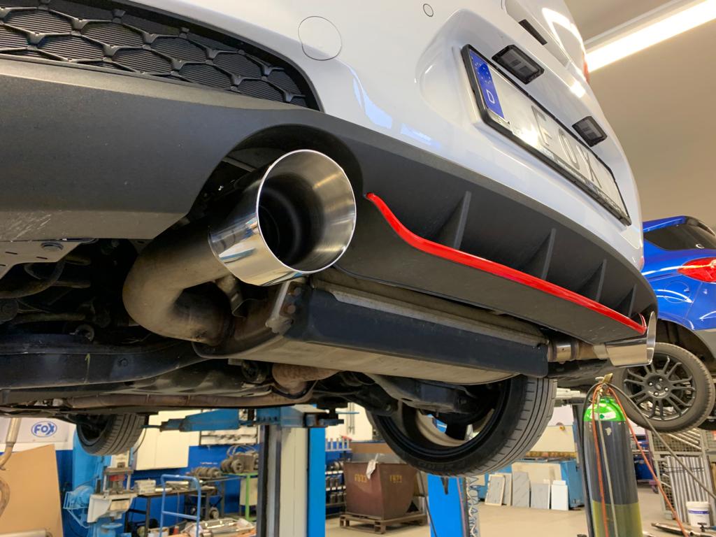 Fox passend fürHyundai i30N Performance + Fastback Endrohre passend auf den originalen Endschalldämpfer - 1x114 Typ 25 rechts/links