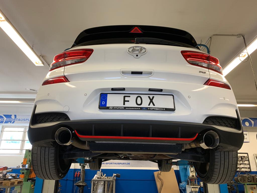 Fox passend fürHyundai i30N Performance + Fastback Endrohre passend auf den originalen Endschalldämpfer - 1x114 Typ 25 rechts/links