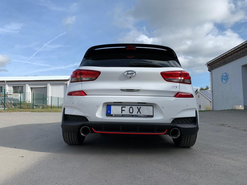 Fox passend fürHyundai i30N Performance + Fastback Endrohre passend auf den originalen Endschalldämpfer - 1x114 Typ 25 rechts/links