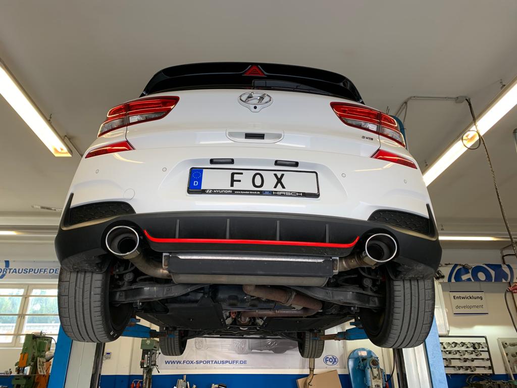 Fox passend fürHyundai i30N Performance + Fastback Endrohre passend auf den originalen Endschalldämpfer - 129x106 Typ 32 rechts/links
