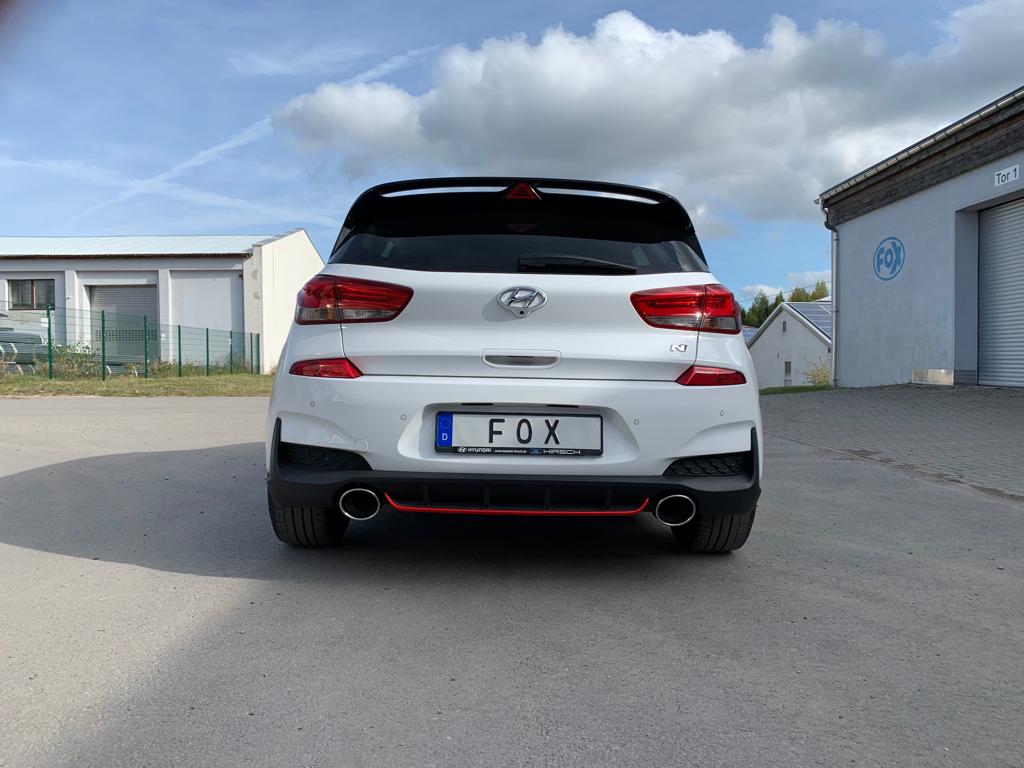 Fox passend fürHyundai i30N Performance + Fastback Endrohre passend auf den originalen Endschalldämpfer - 129x106 Typ 32 rechts/links