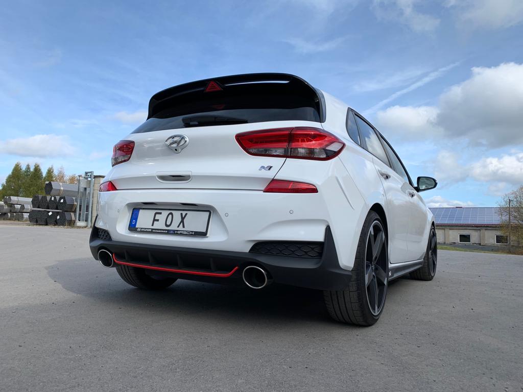 Fox passend für Hyundai i30N Performance + Fastback Endrohre passend auf den originalen Endschalldämpfer - 129x106 Typ 32 rechts/links