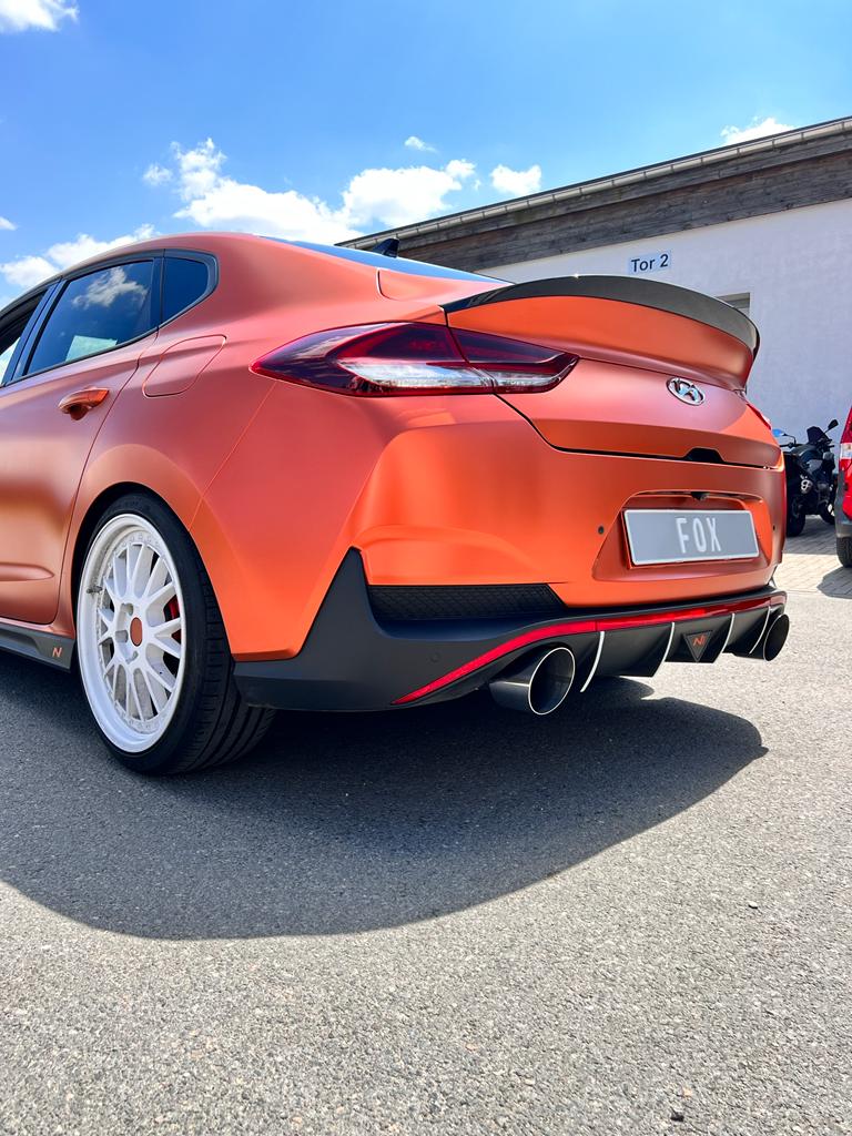 Fox passend für Hyundai i30N Fastback Facelift Endrohre passend auf den originalen Endschalldämpfer - 1x130 Typ 14 rechts/links