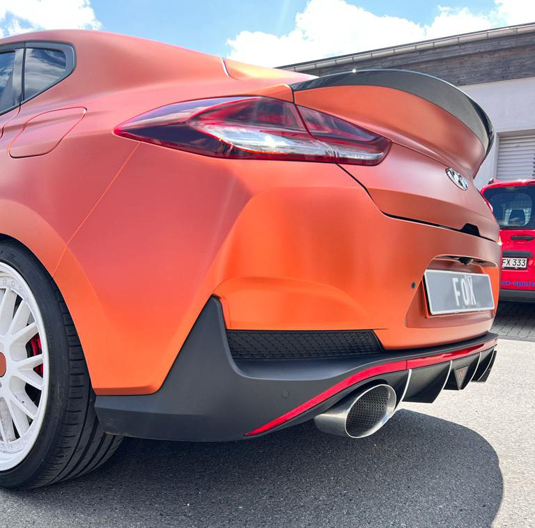 Fox passend für Hyundai i30N Fastback Facelift Endrohre passend auf den originalen Endschalldämpfer - 160x130 Typ 38 rechts/links