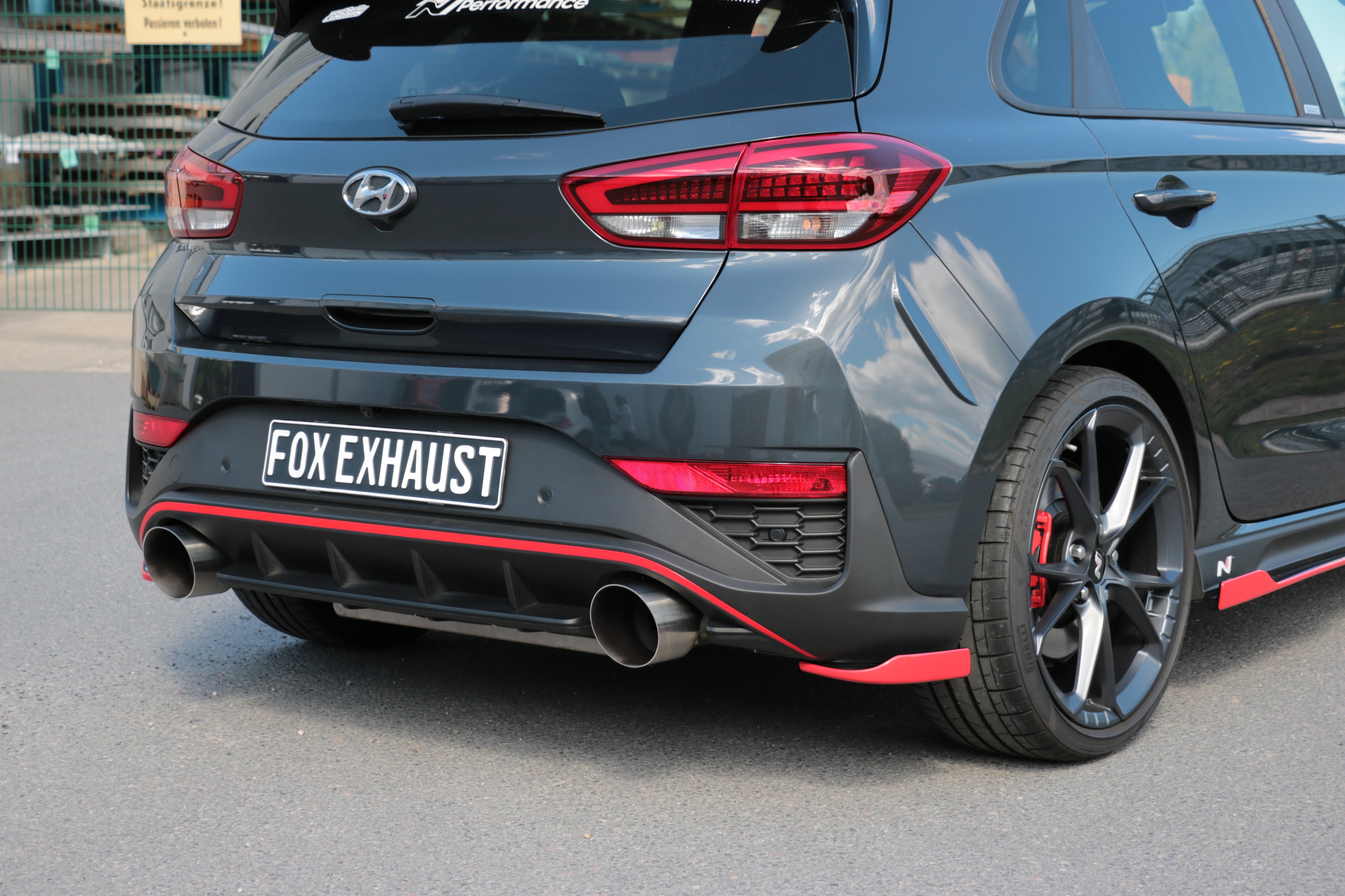 Fox passend für Hyundai i30N Facelift Endrohre passend auf den originalen Endschalldämpfer - 1x130 Typ 14 rechts/links