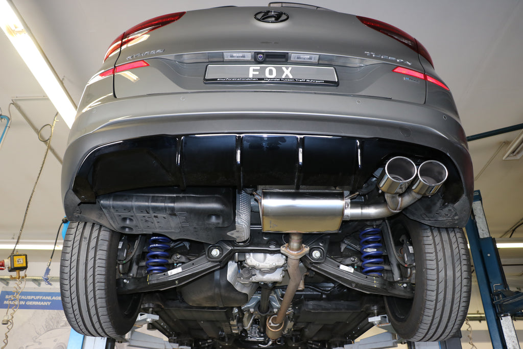 Fox passend fürHyundai Tucson TLE Diesel 4x4 mit AdBlue Endschalldämpfer Ausgang rechts - 2x115x85 Typ 44 rechts