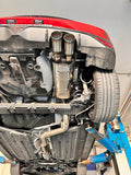 Fox passend für Hyundai I20 N - BC3 Endschalldämpfer mit Abgasklappe - 2x90 Typ 14 mit coloriertem Rand