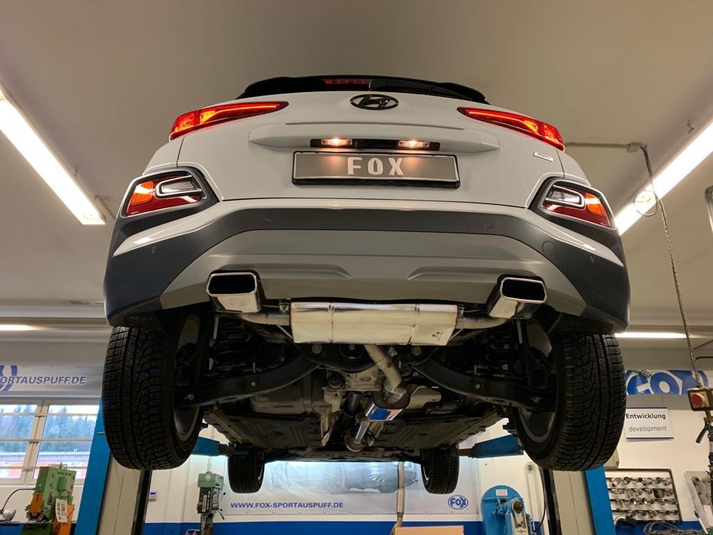 Fox passend fürHyundai Kona 4WD - Endrohre in der Stoßstange Endschalldämpfer Ausgang rechts/links - 145x65 Typ 59 rechts/links