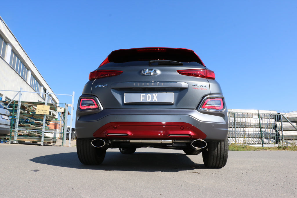 Fox passend fürHyundai Kona 2WD Ironman Endschalldämpfer Ausgang rechts/links - 160x90 Typ 38 rechts/links
