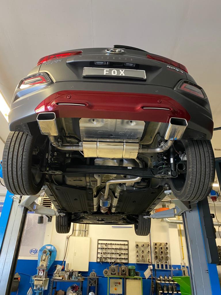 Fox passend fürHyundai Kona 2WD Ironman Endschalldämpfer Ausgang rechts/links - 145x65 Typ 59 rechts/links