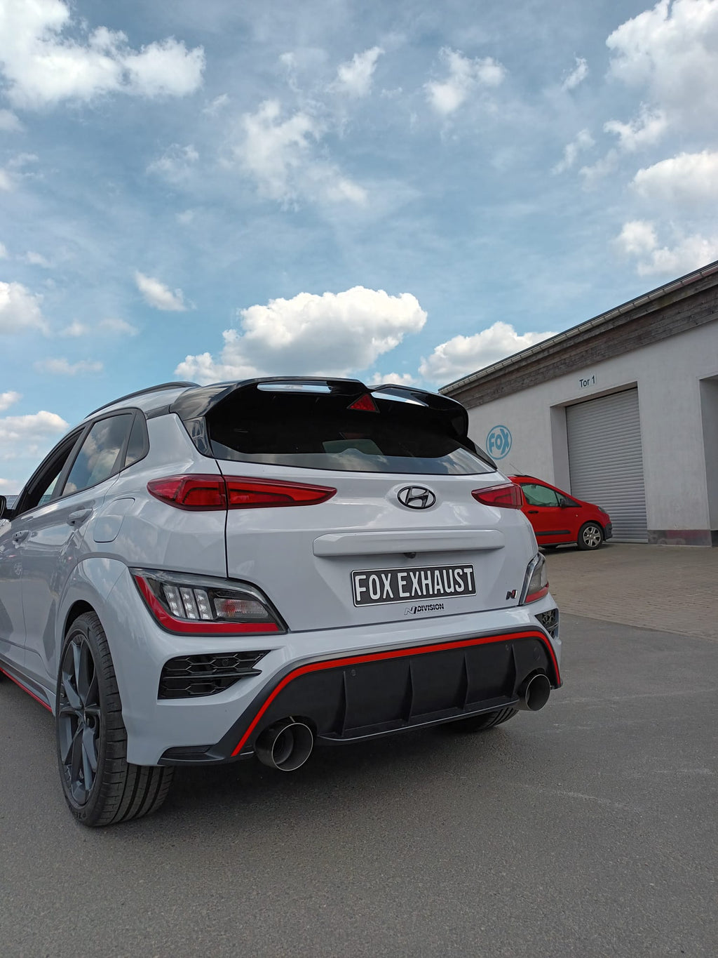 Fox passend für Hyundai Kona N Endschalldämpfer quer Ausgang rechts/links - 1x130 Typ 14 rechts/links