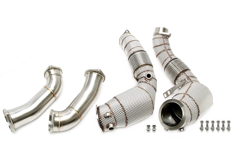 TA Technix Downpipe mit Hitzeschild und Katalysator für BMW 5er Serie, 8er Serie