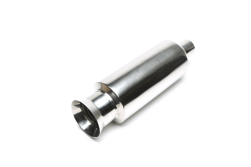 TA Technix Edelstahl Sportendschalldämpfer universal 125/100 / 45mm rund / geschliffen / Silencer im Endrohr