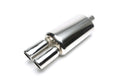 TA Technix Edelstahl Sportendschalldämpfer universal 2 x 76mm rund / angeschrägt