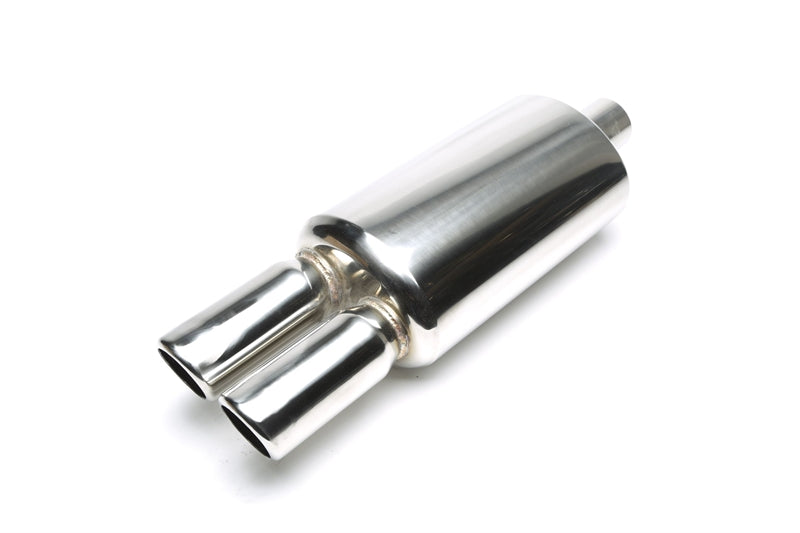 TA Technix Edelstahl Sportendschalldämpfer universal 2 x 76mm rund / angeschrägt